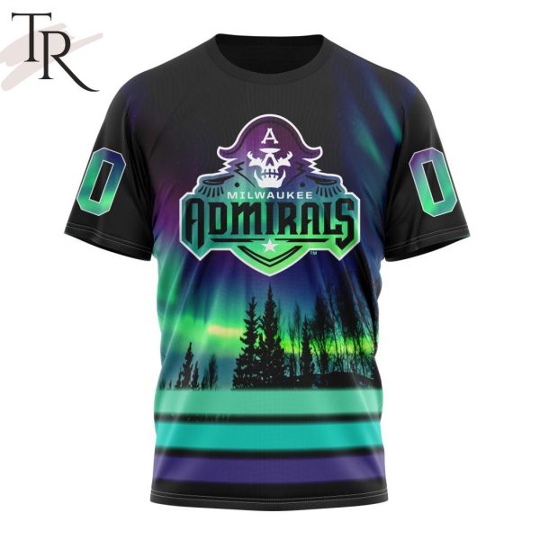 AHL Milwaukee Admirals Special Design With Northern Lights Hoodie