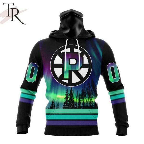 AHL Providence Bruins Special Design With Northern Lights Hoodie