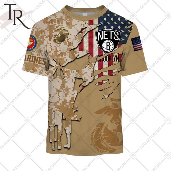 NBA Brooklyn Nets Marine Corps Special Designs Hoodie