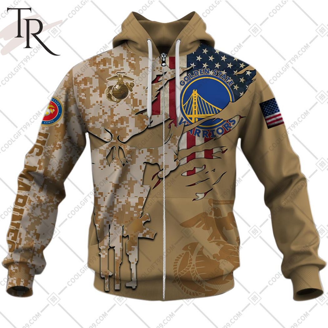 NBA Golden State Warriors Marine Corps Special Designs Hoodie