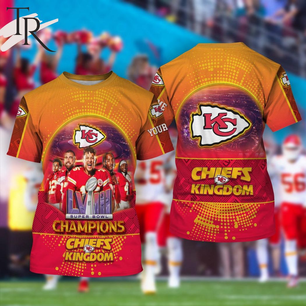 NFL Kansas City Chiefs Super Bowl LVIII Champions Chiefs Kingdom Hoodie, Longpants, Cap