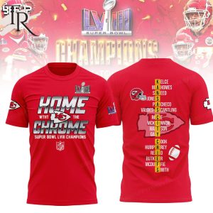 Home With The Chrome Super Bowl LVIII Champions Kansas City Chiefs Red Hoodie