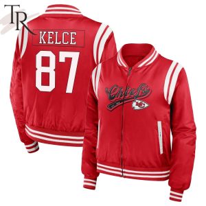 Taylor Swift & Kelce Kansas City Chiefs Women’s Baseball Jacket