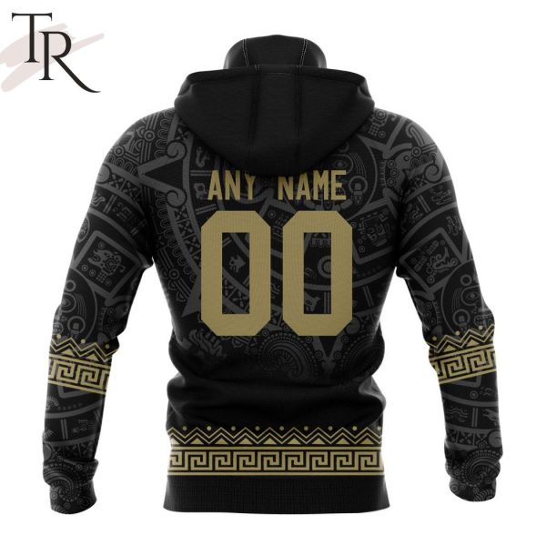 LIGA MX Atlas F.C Special Black And Gold Design With Mexican Eagle Hoodie