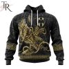 LIGA MX C.F. Pachuca Special Black And Gold Design With Mexican Eagle Hoodie