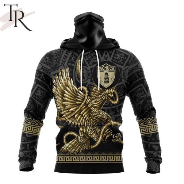 LIGA MX C.F. Pachuca Special Black And Gold Design With Mexican Eagle Hoodie