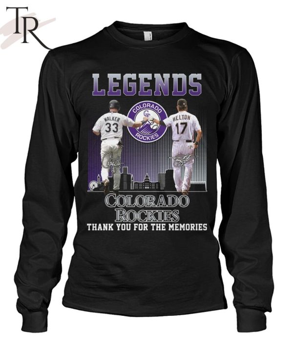 Legends Colorado Rockies Walker And Helton Thank You For The Memories T-Shirt