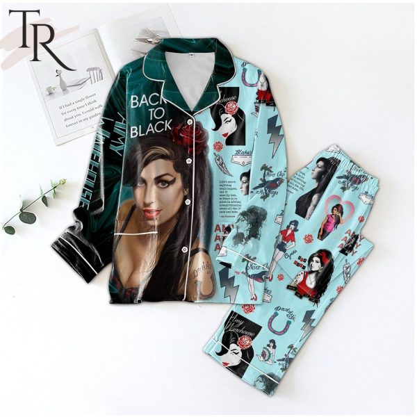 Back To Black Amy Winehouse Pajamas Set