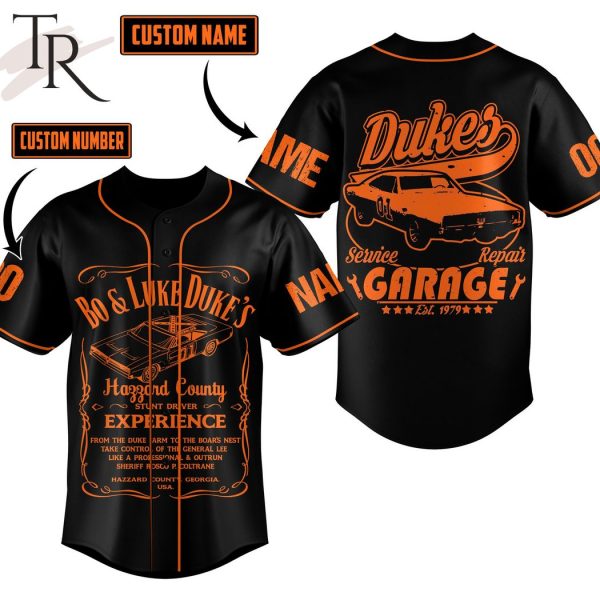 The Dukes of Hazzard Bo and Luke Duke Custom Baseball Jersey