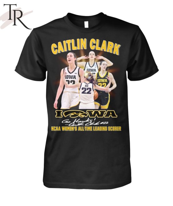 Caitlin Clark Iowa Go Hawks NCAA Women’s All-Time Leading Scorer T-Shirt