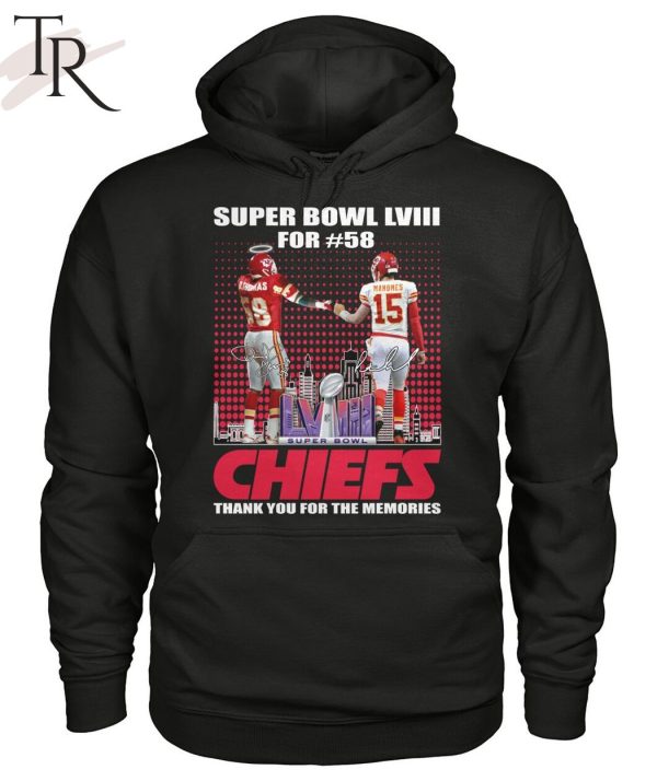 Super Bowl LVIII For 58 Kansas City Chiefs Thank You For The Memories T-Shirt