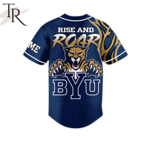 Brigham Young Cougars Rise And Roar Custom Baseball Jersey