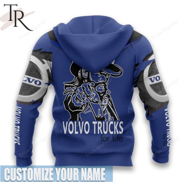 Custom Name Volvo Trucks For Life Hoodie
