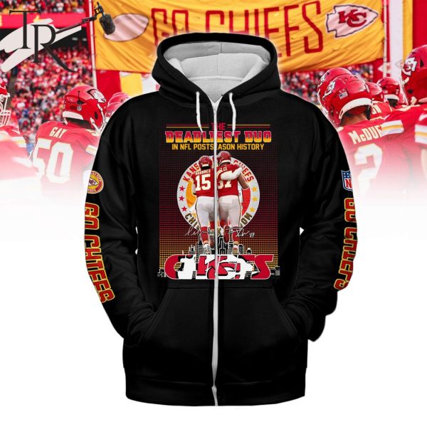 The Deadliest Duo In NFL Postseason History Kansas City Chiefs Hoodie Black