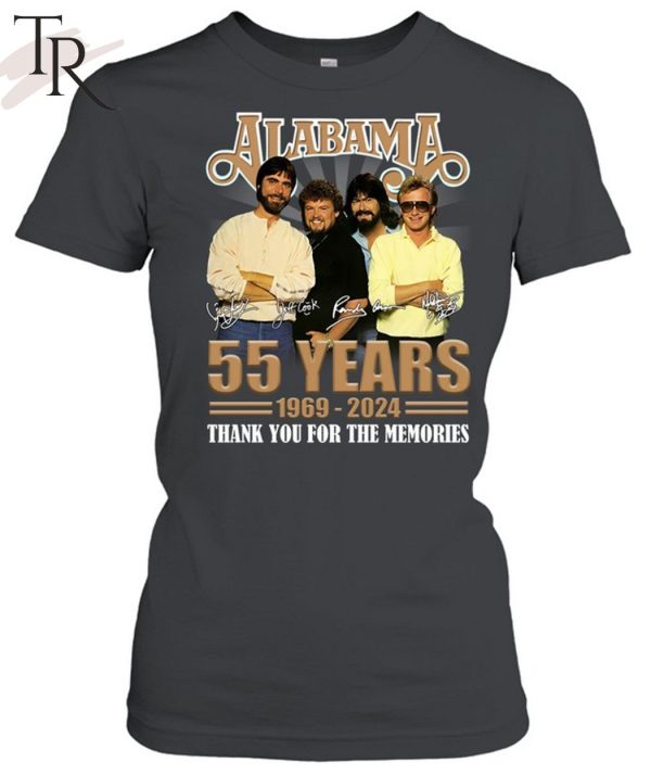 Alabama 55 Years 1969 – 2024 Thank You For The Memories T-Shirt