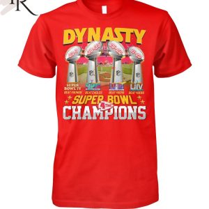 Kansas City Chiefs Dynasty Super Bowl 4 Time Champions T-Shirt