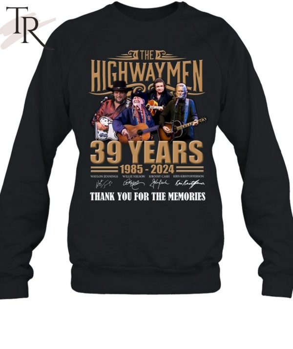 The Highwaymen 39 Years 1985 – 2024 Thank You For The Memories T-Shirt