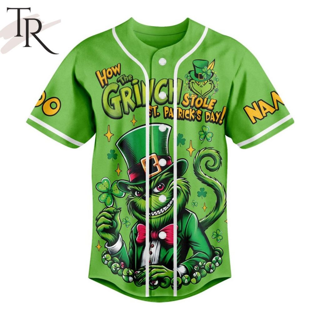 How The Grinch Stole St. Patrick's Day I Pinch Back Custom Baseball ...
