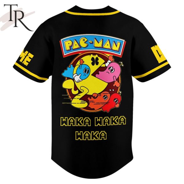 Pac-Man Waka Waka Waka Custom Baseball Jersey