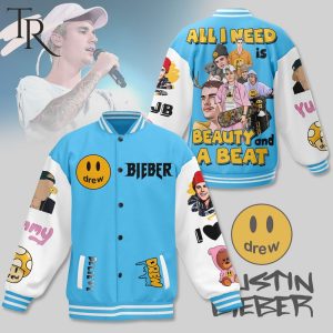Justin Bieber All I Need Is Beauty And A Beat Baseball Jacket