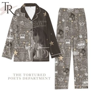 The Tortured Poets Department Taylor Swift Button Pajamas Set