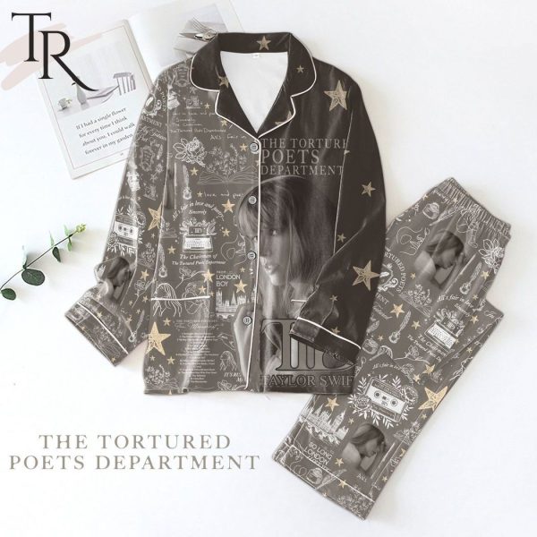 The Tortured Poets Department Taylor Swift Button Pajamas Set