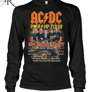 ACDC Pwr Up Tour 51st Anniversary 1973 – 2024 Thank You For The Memories T-Shirt