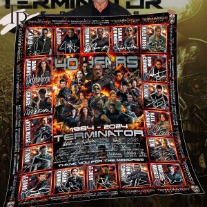 40 Years 1984 – 2024 Terminator Thank You For The Memories Fleece Blanket
