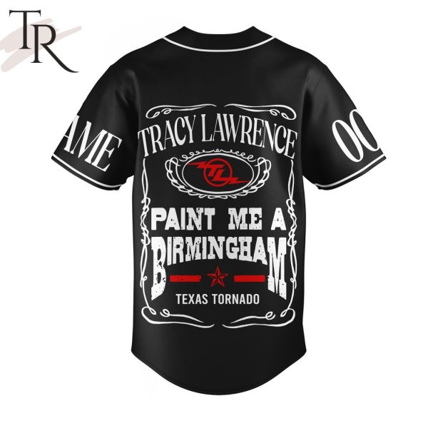 Tracy Lawrence Paint Me A Birmingham Texas Tornado Custom Baseball Jersey