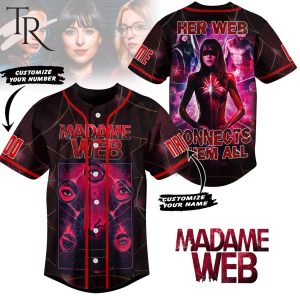 Madame Web Her Web Connects Them All Custom Baseball Jersey