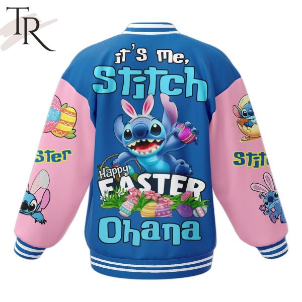 Stitch Happy Easter Ohana Baseball Jacket