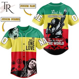 Bob Marley First He Changed Music Then He Changed The World Custom Baseball Jersey
