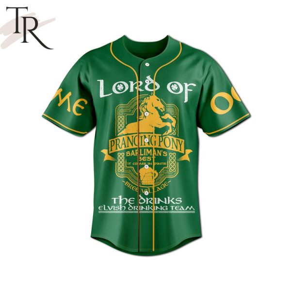 The Lord Of The Rings The Prancing Pony Custom Baseball Jersey