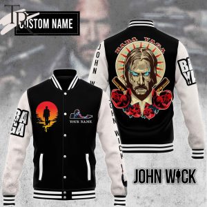 John Wick Baba Yaga Custom Name Baseball Jacket
