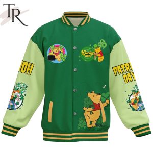 Winnie-the-Pooh Let The Shenanigans Begin Happy St Patrick’s Day Baseball Jacket