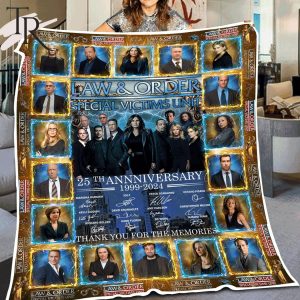 Law & Order Special Victims Unit 25th Anniversary 1999 – 2024 Thank You For The Memories Fleece Blanket