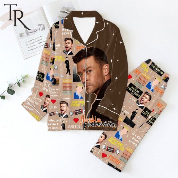Justin Timberlake The Man Of The Woods Tour Button Pajamas Set