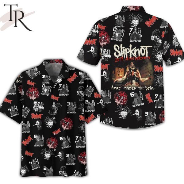 Slipknot 25th Anniversary Acre Comes The Pain Hawaiian Shirt