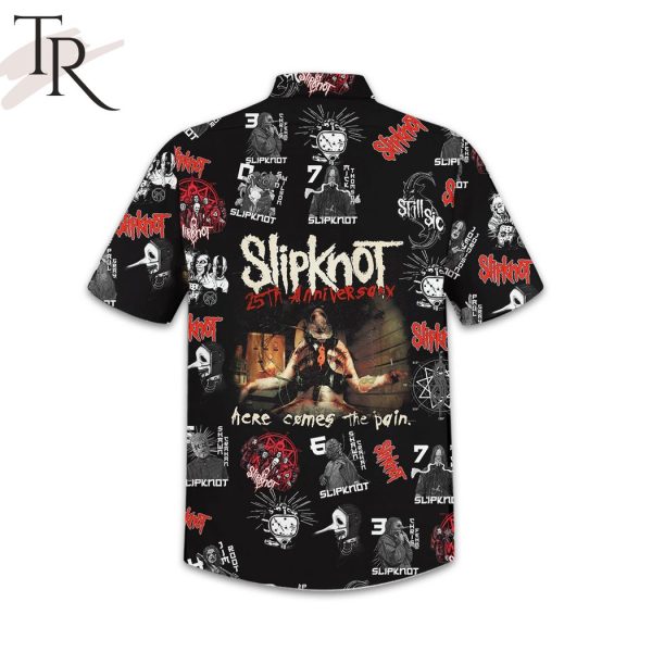 Slipknot 25th Anniversary Acre Comes The Pain Hawaiian Shirt