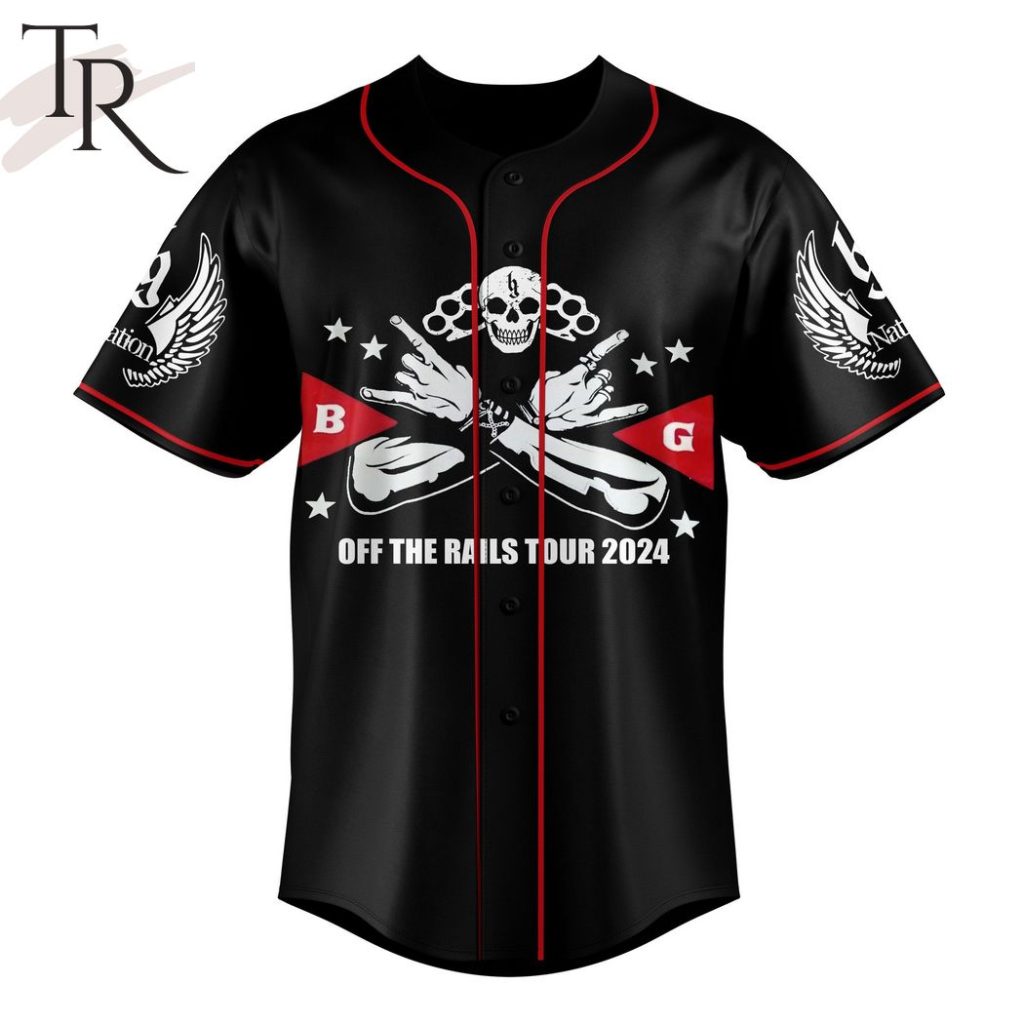 Brantley Gilbert Off The Rails Tour 2024 Custom Baseball Jersey