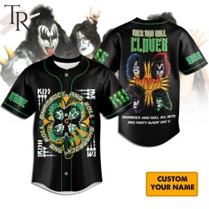 Kiss Band Shamrock And Roll All Nite And Party Every Day Custom Baseball Jersey