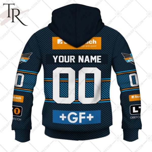 Personalized Steinbach Black Wings Linz Home Jersey Style Hoodie