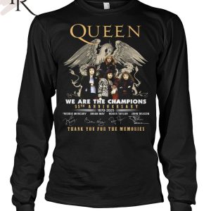 Queen We Are The Champions 55th Anniversary 1970 – 2025 Thank You For The Memories T-Shirt