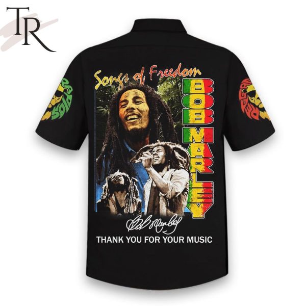 Songs Of Freedom Bob Marley Thank You For The Music Hawaiian Shirt