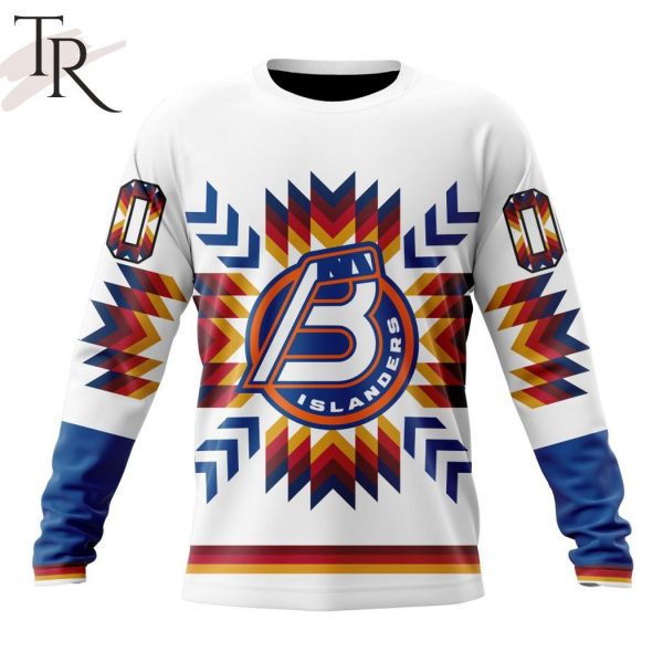 AHL Bridgeport Islanders Special Design With Native Pattern Hoodie