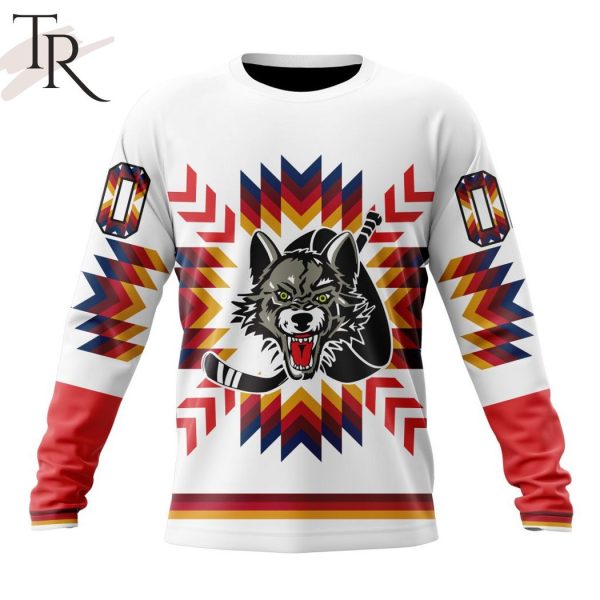 AHL Chicago Wolves Special Design With Native Pattern Hoodie