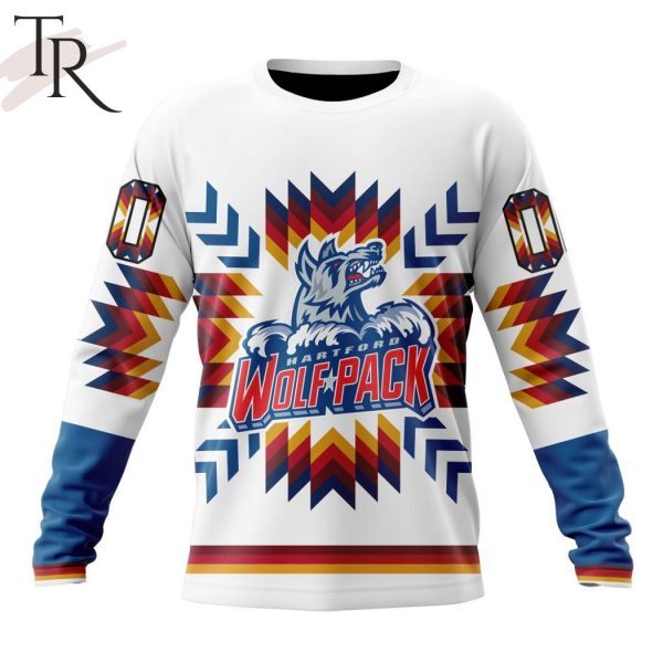 AHL Hartford Wolf Pack Special Design With Native Pattern Hoodie