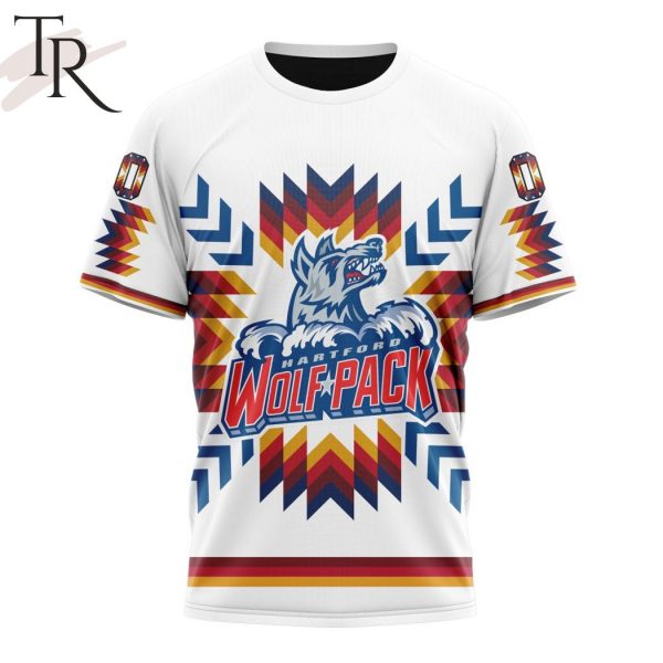 AHL Hartford Wolf Pack Special Design With Native Pattern Hoodie