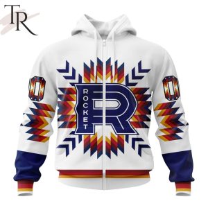 AHL Laval Rocket Special Design With Native Pattern Hoodie