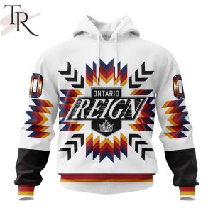 AHL Ontario Reign Special Design With Native Pattern Hoodie